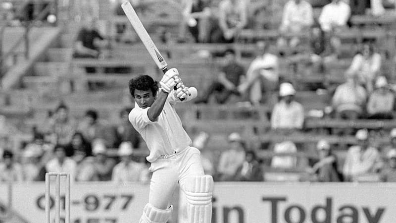 Gavaskar playing a good shot