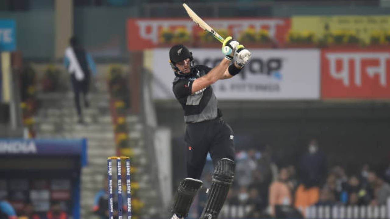Guptill playing an amazing shot during a T20I
