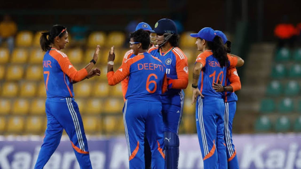 Indian women's team playing a match