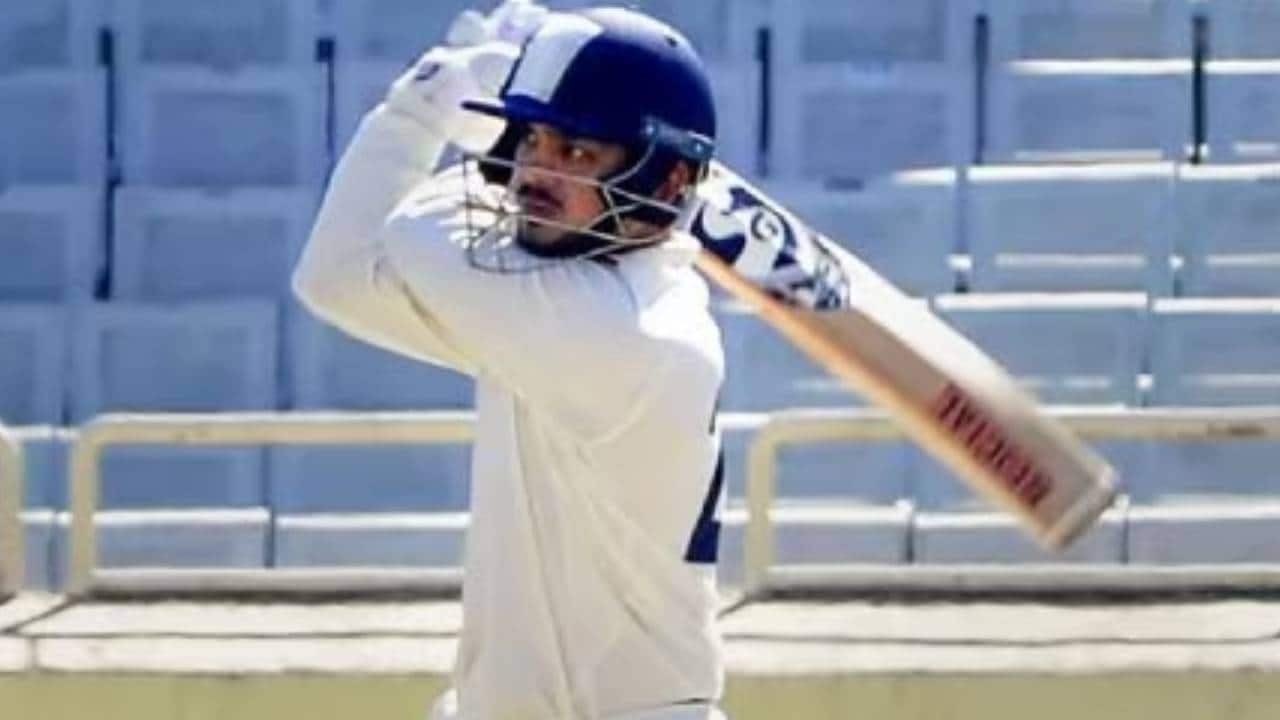 Ishan Kishan hitting a brilliant shot