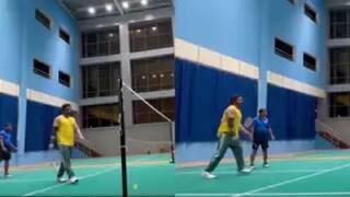MS Dhoni Plays Badminton with Friends: Hits Stunning Smashes- Viral Video