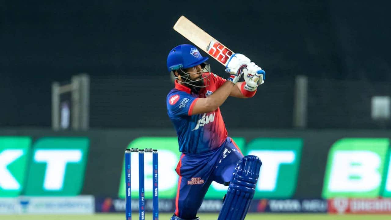 Mandeep Singh hitting a beautiful shot