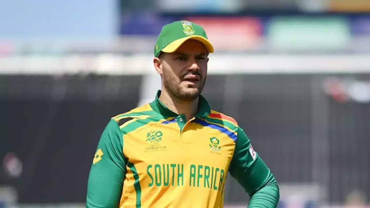 Markram playing for South Africa in T20 WC 2024