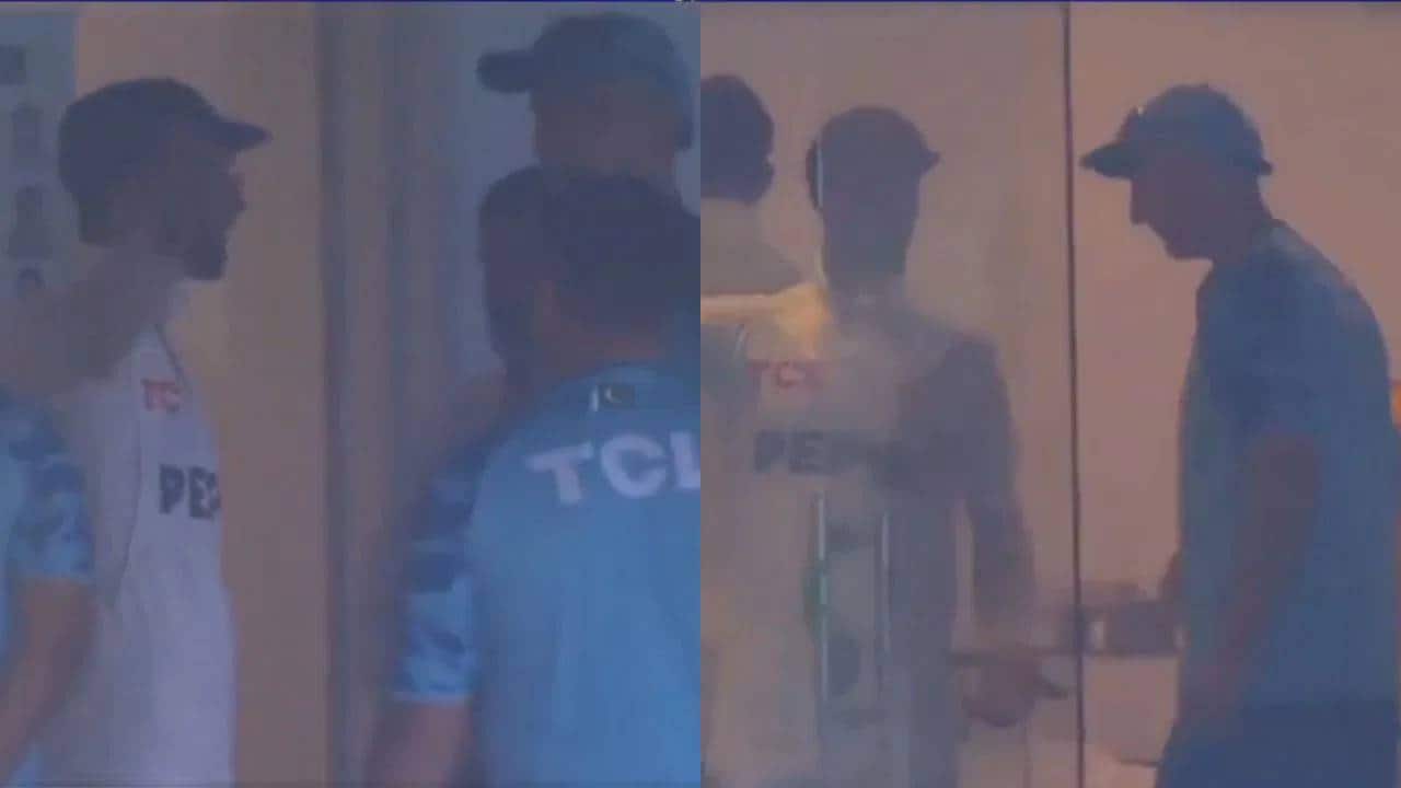 Shan Masood arguing in the dressing room
