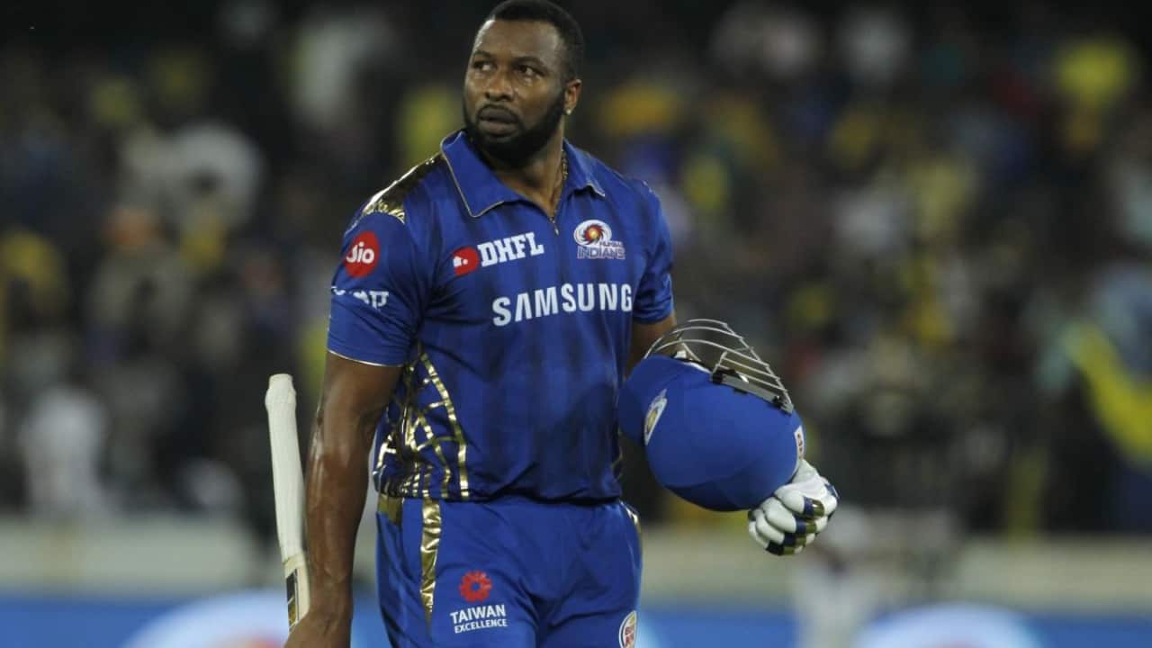 Pollard playing with the Mumbai Indians