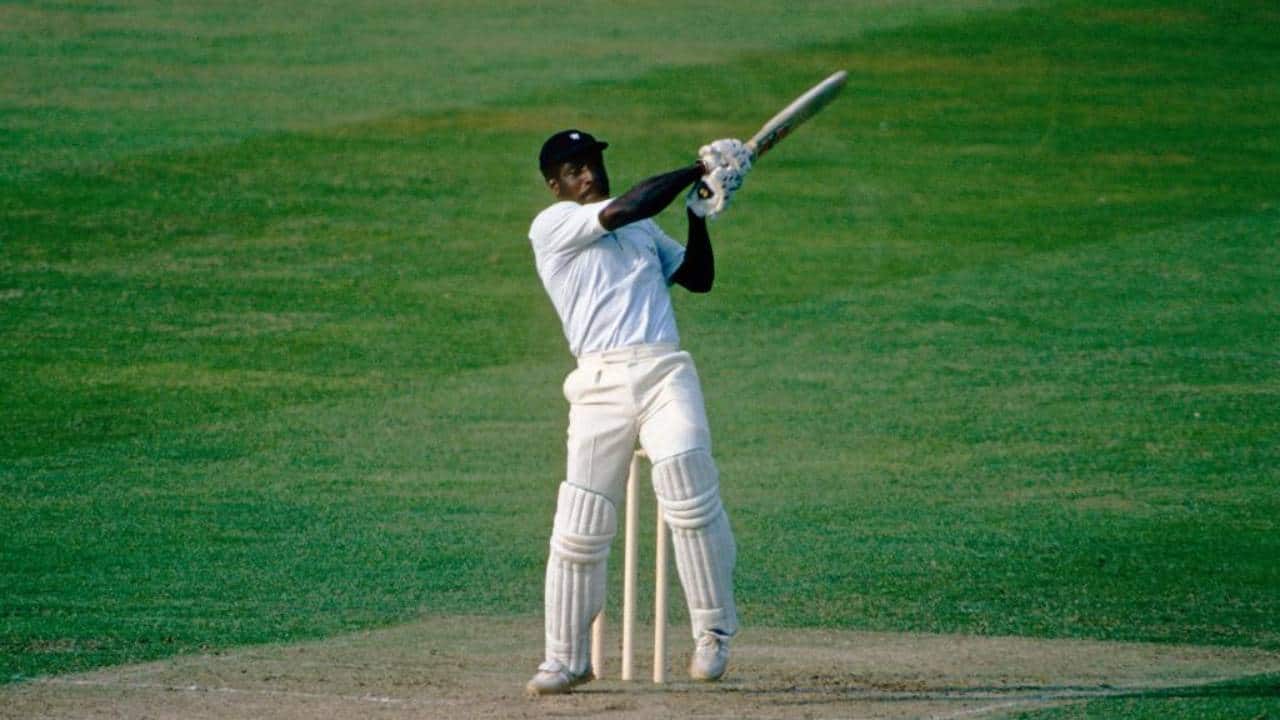 Richards batting for West Indies