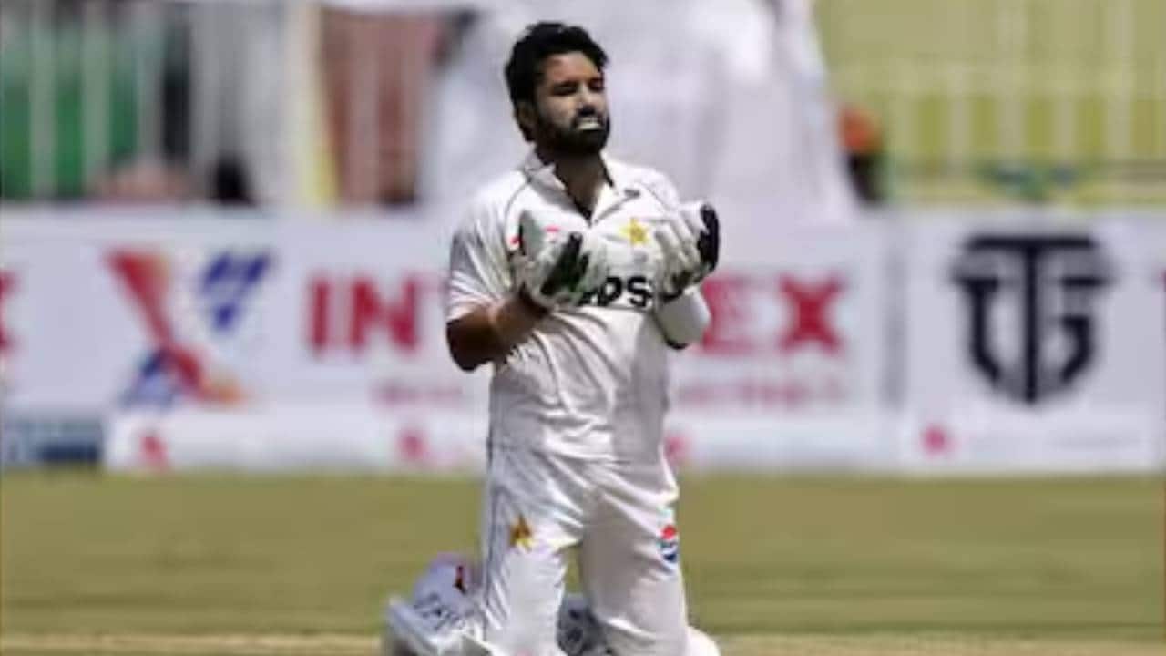 Rizwan after scoring a century against Bangladesh