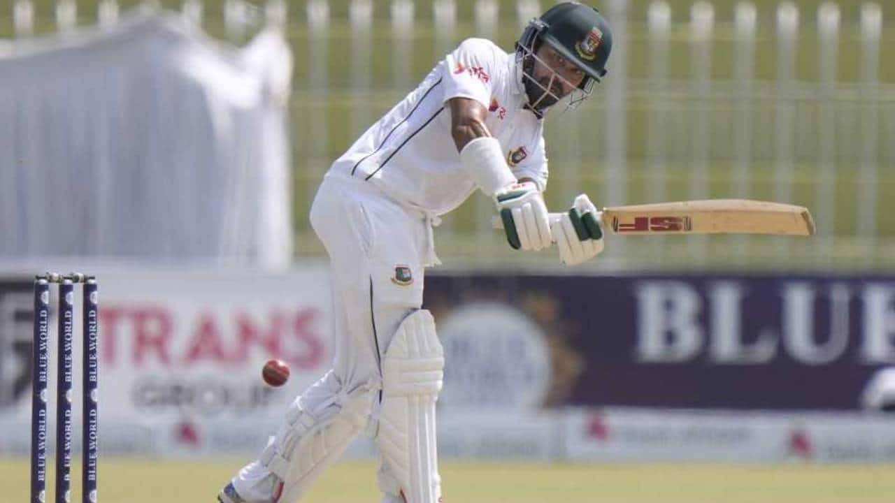 Shadman Islam batting against Pakistan
