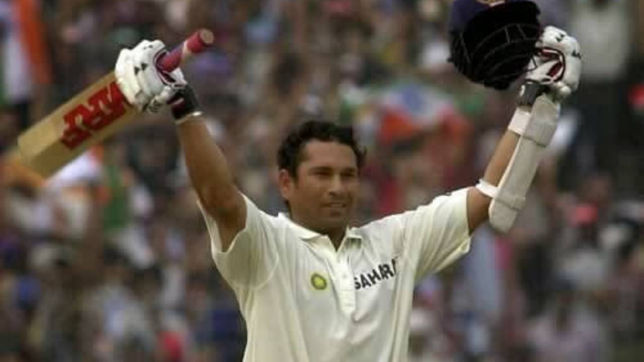 Tendulkar scoring a Test ton