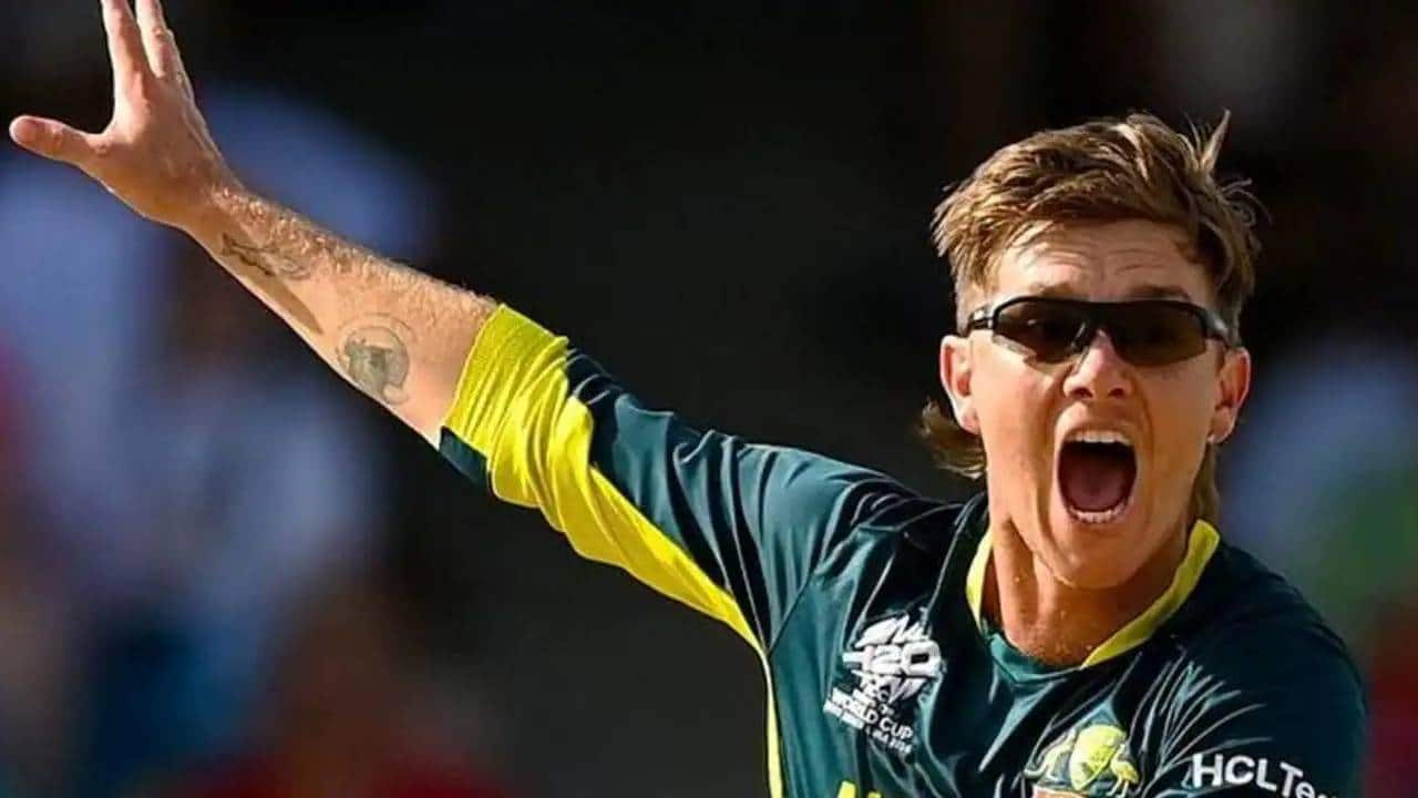 Zampa appealing for a wicket