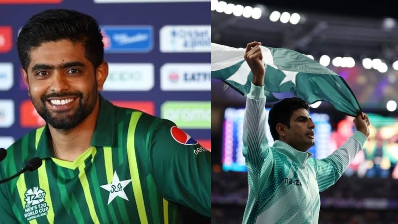 Babar azam and Arshad Nadeem