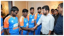 CM Revanth Meets Indian Blind Cricket Heroes in New York