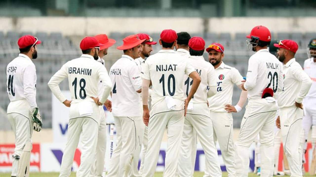 Afghanistan team during a Test match