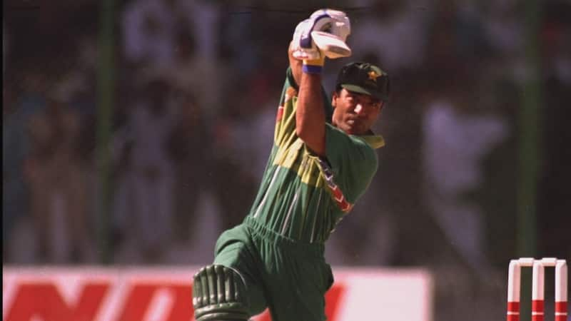 Anwar batting during an ODI match