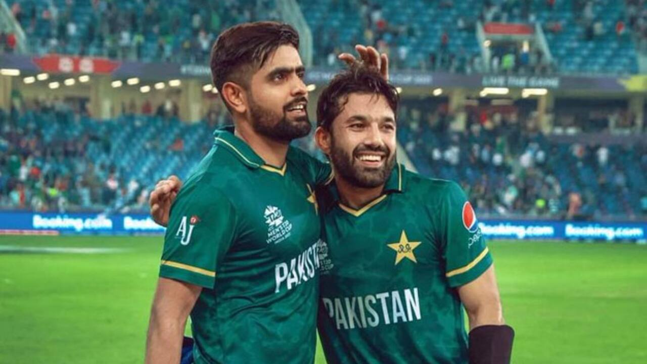 Babar and Rizwan during a T20I match