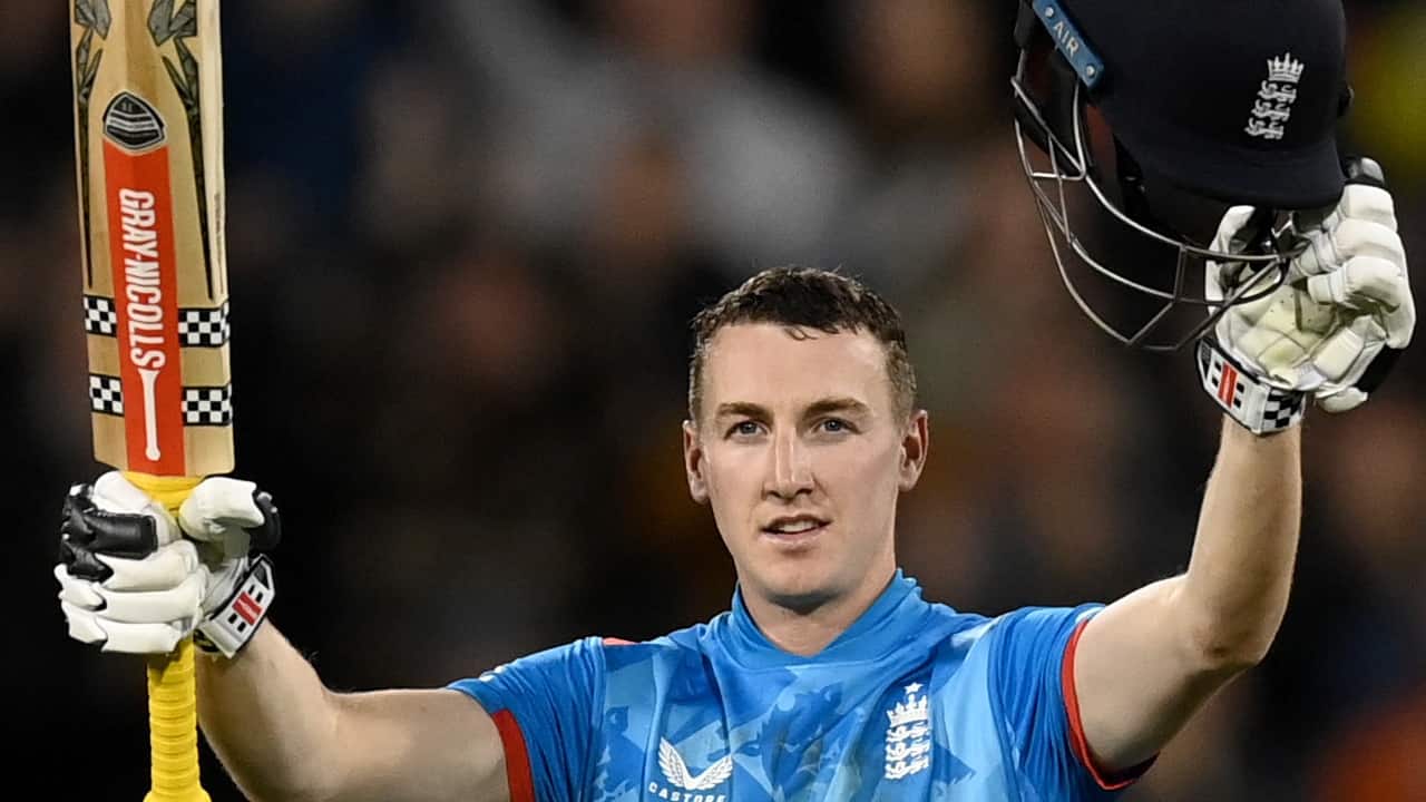 Brook scoring an ODI ton
