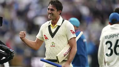 Cummins playing a Test match for Australia