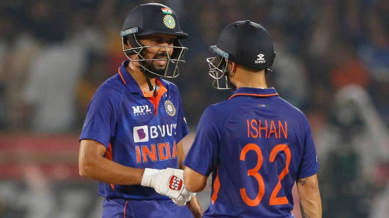 Gaikwad and Kishan batting during a match