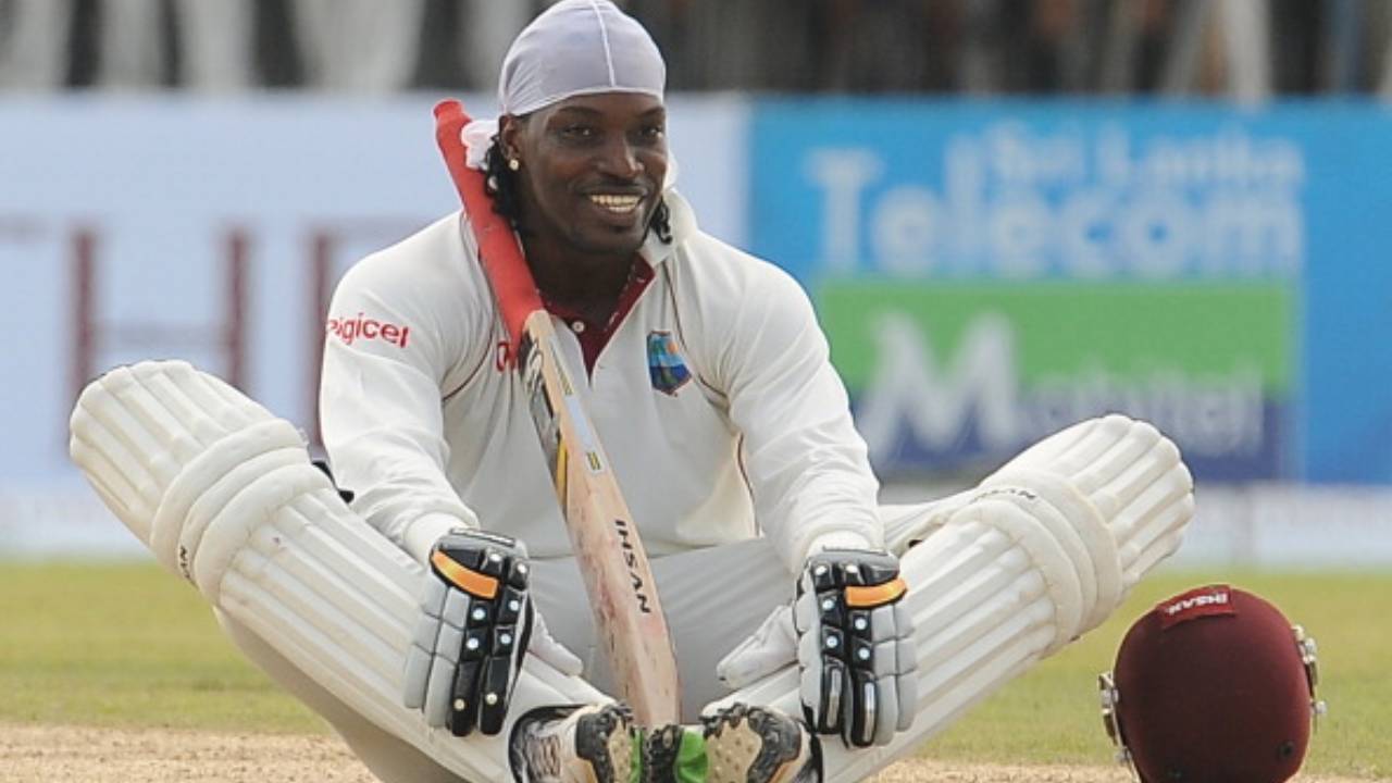 Gayle scoring a Test ton