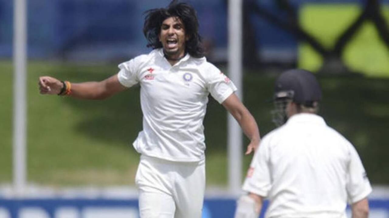 Ishant taking a wicket against New Zealand