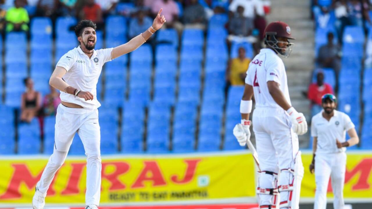 Ishant taking a wicket against West Indies