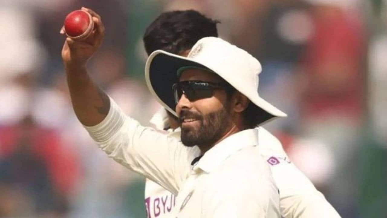 Jadeja taking a 5-wicket haul during a Test