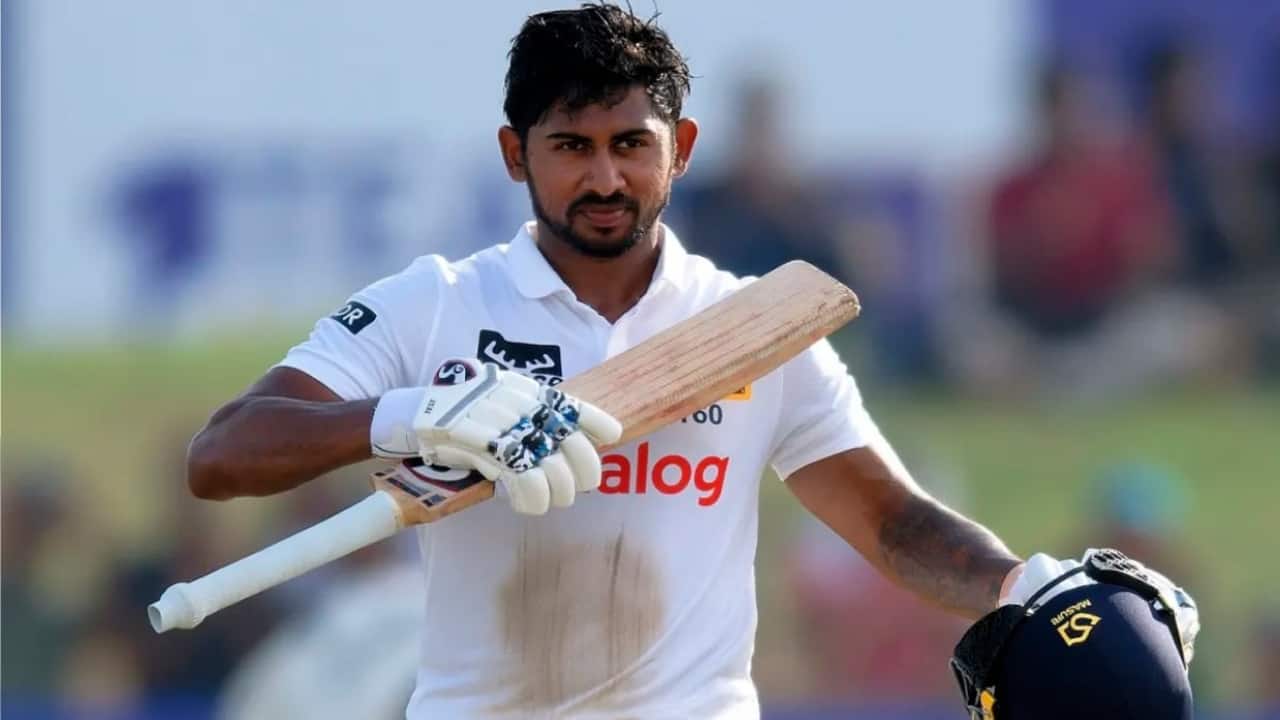 Kamindu scoring a Test hundred