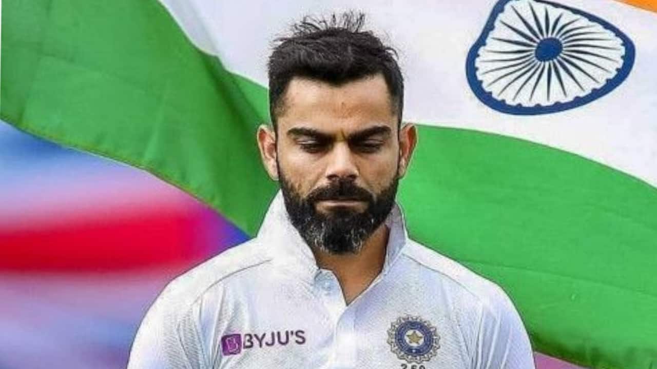 Kohli playing in a Test match
