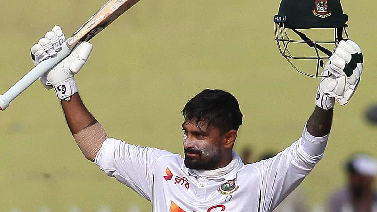 Litton Das scoring a century against Pakistan