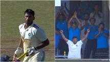Musheer Khan hits Century in Duleep Trophy- Sarfaraz Khan Celebrates Emotionally: Watch viral video