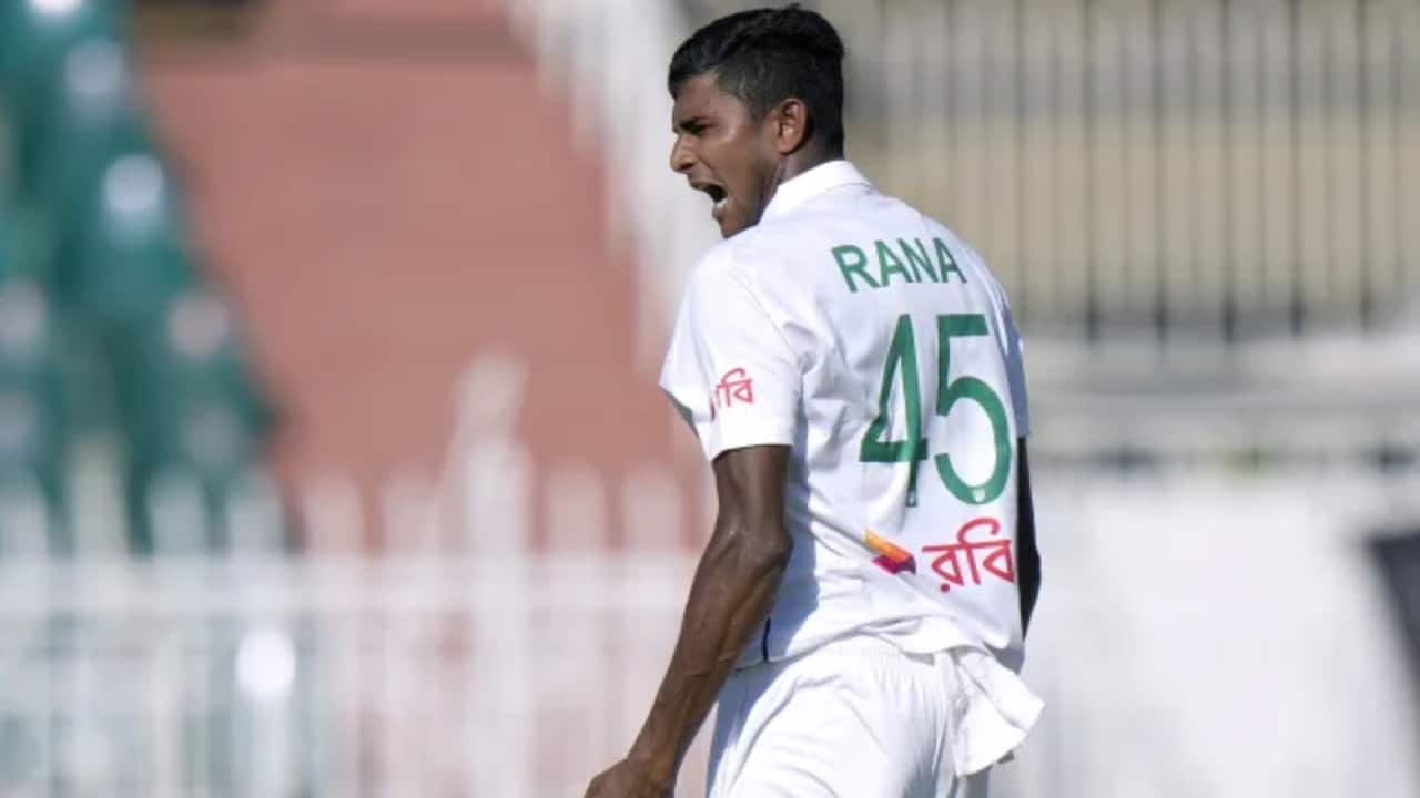 Nahid Rana bowling in a Test match