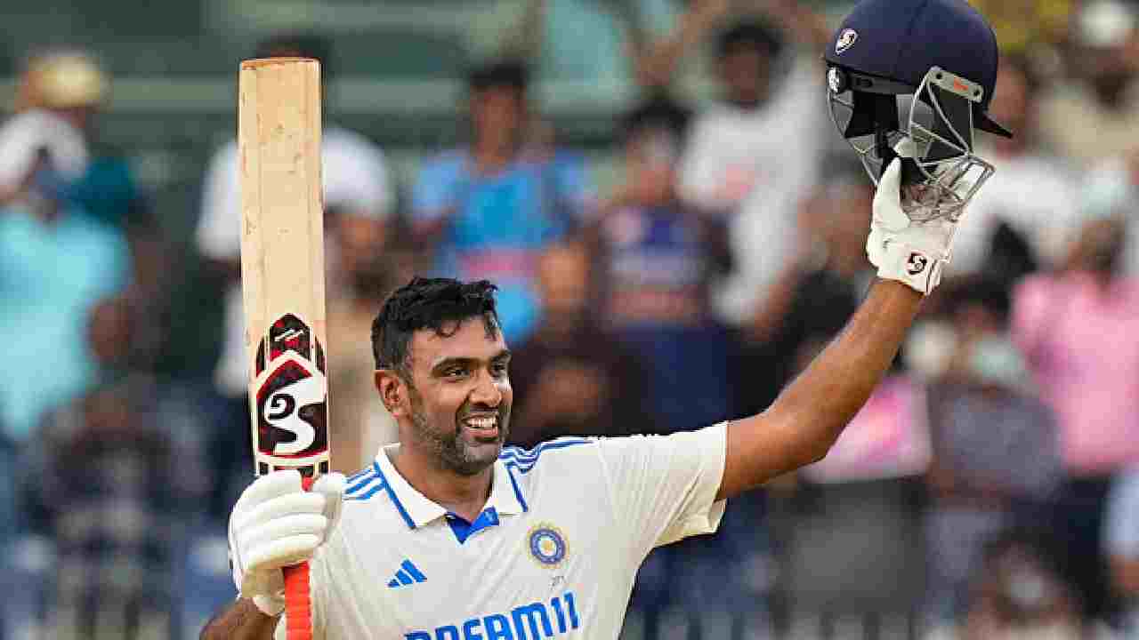 Ashwin scoring a Test ton