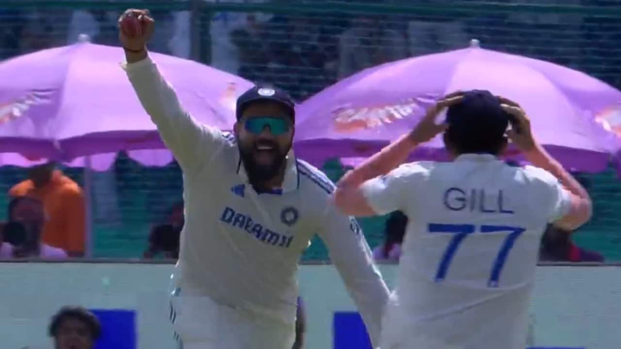 Rohit takes sensational catch