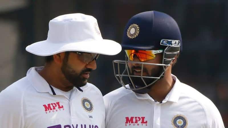 Rohit and Pant having a chat during the match Rohit and Pant having a chat during the match