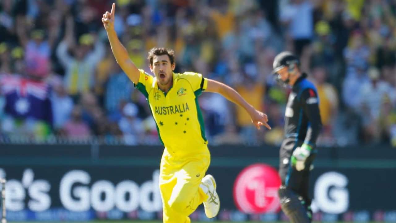 Starc taking a wicket in an ODI