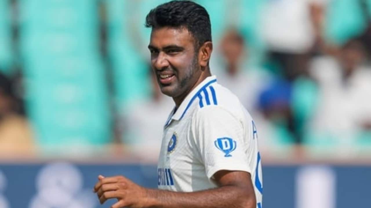 Ashwin taking a Test wicket