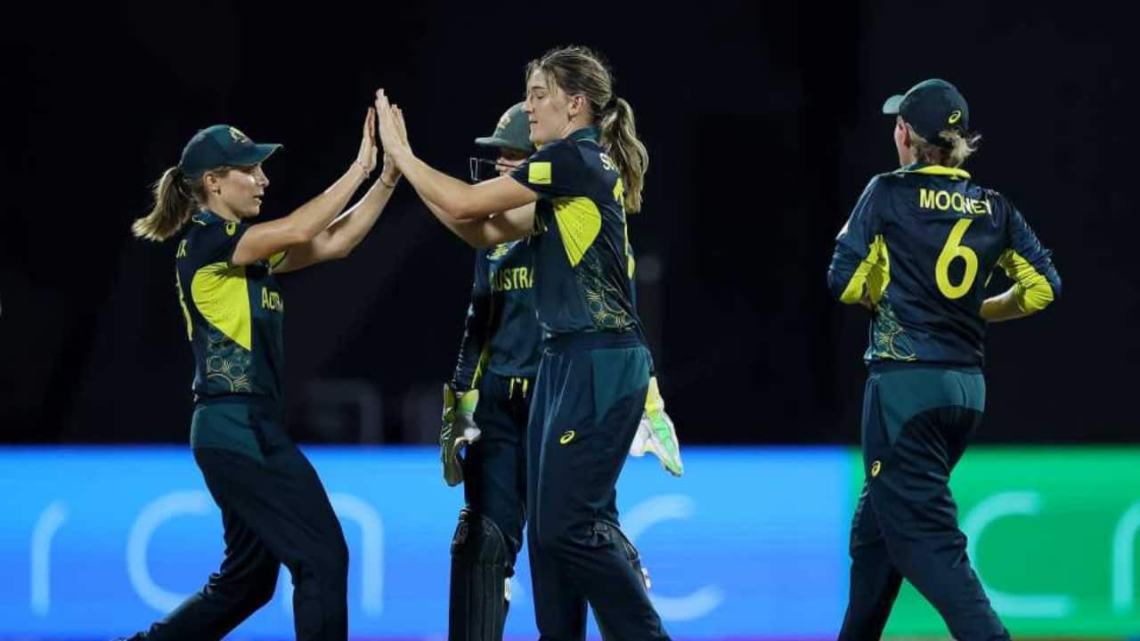 Australian team during the match against New Zealand