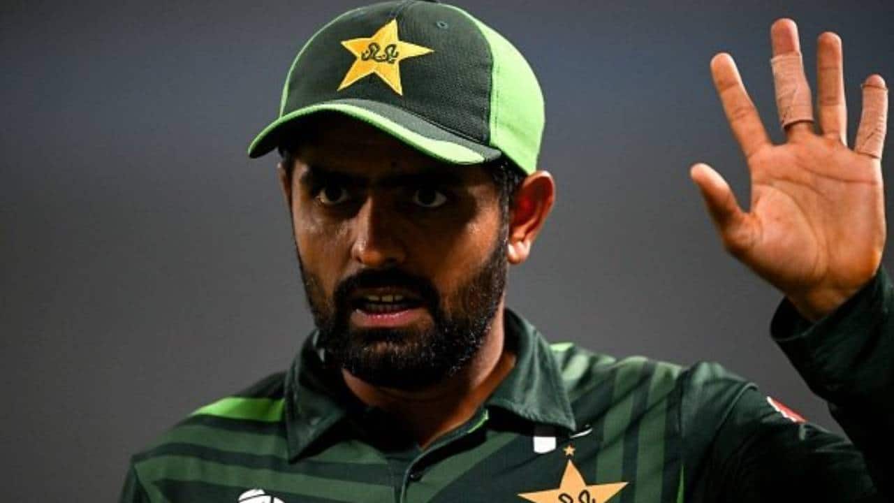 Babar fielding during a match