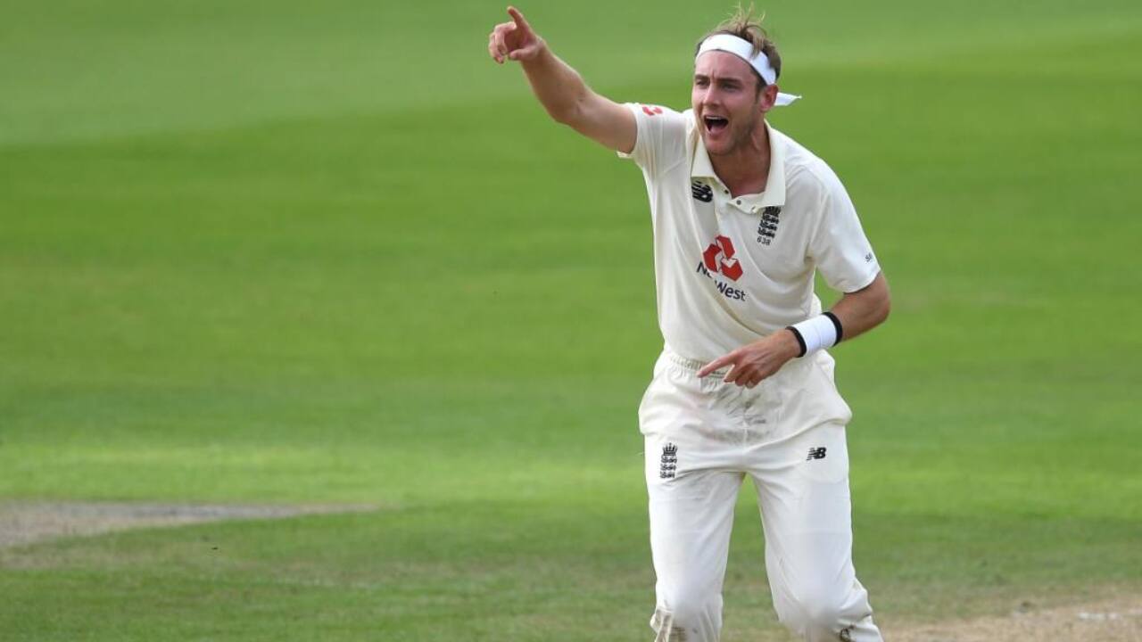 Broad taking a Test wicket