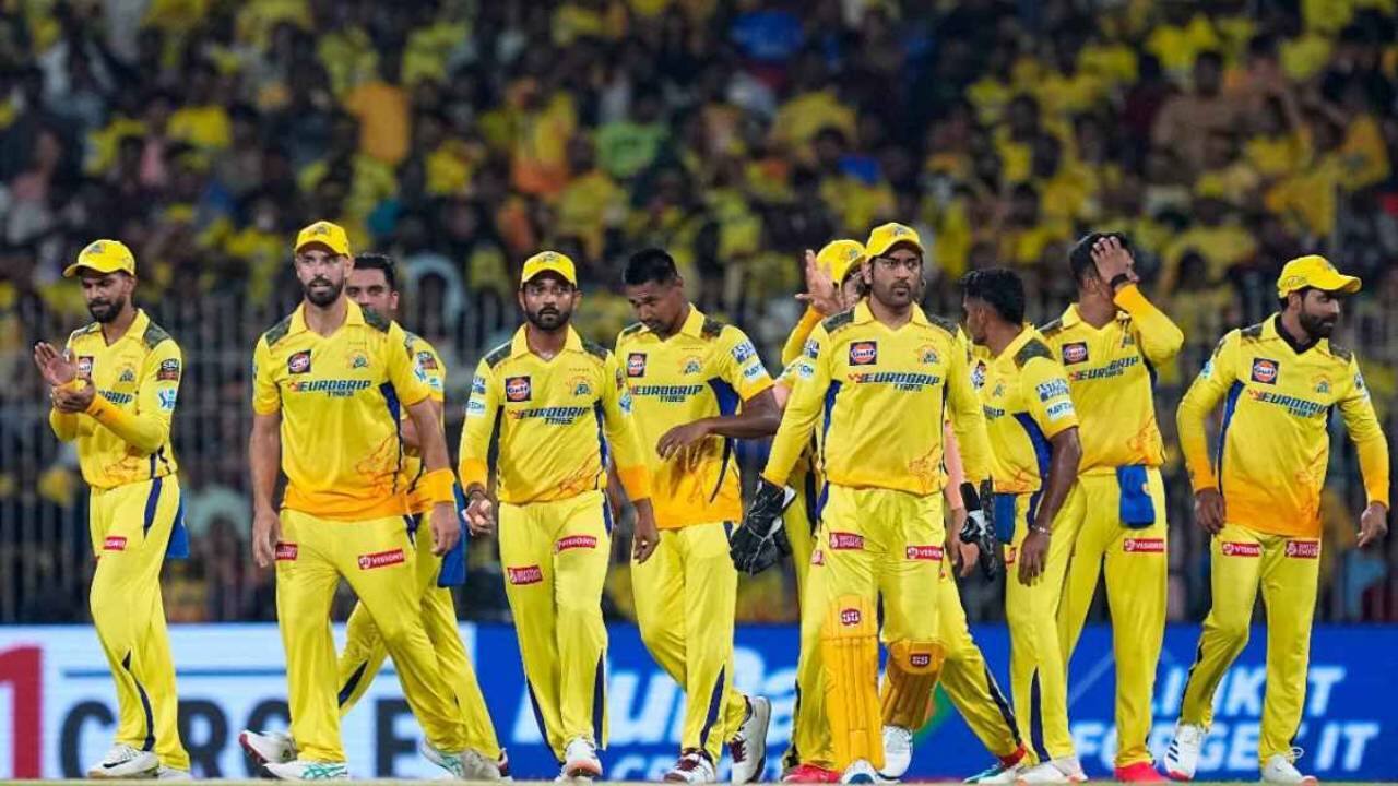 CSK team during an IPL match