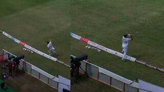 Chris Woakes pulls off a fantastic effort on the ropes in PAK VS eng 1st test