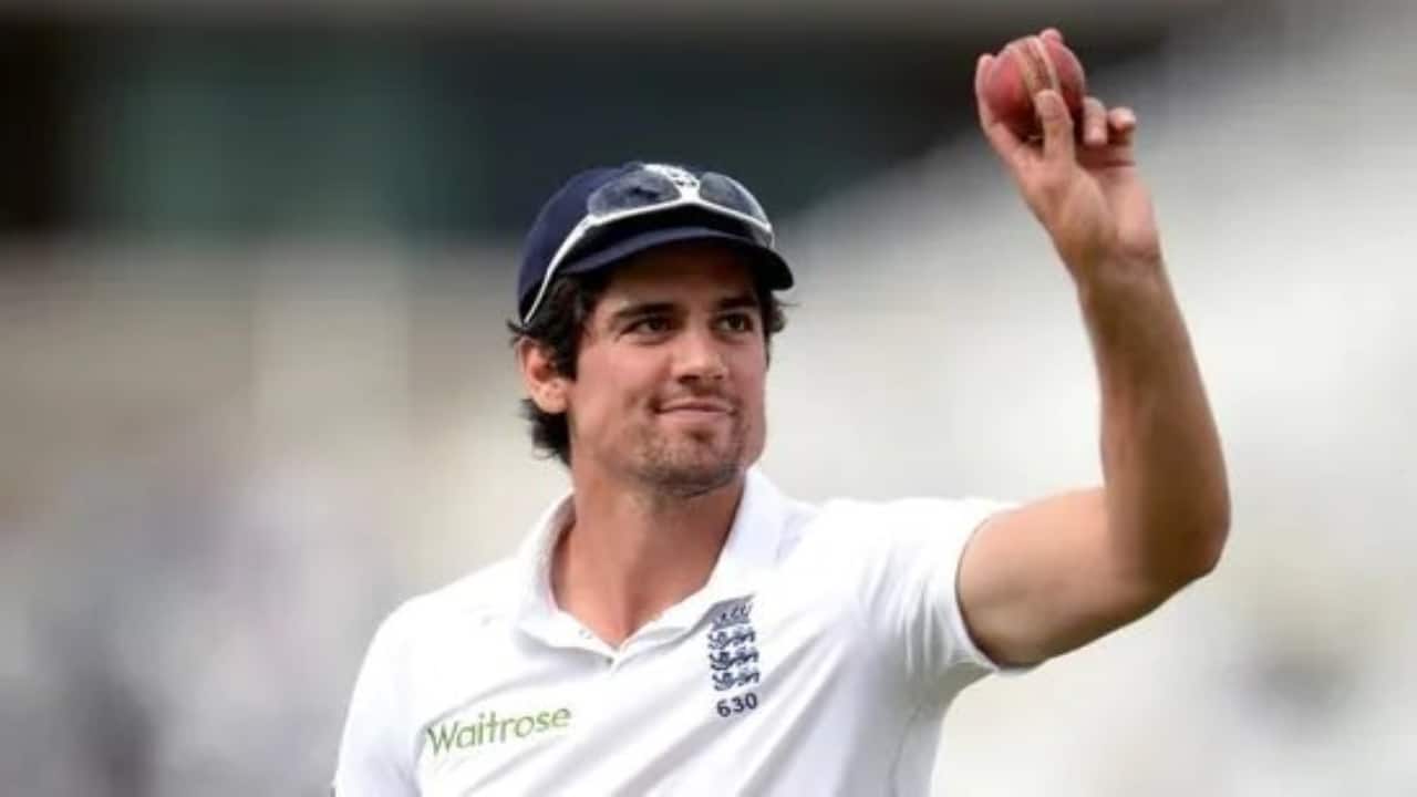 Cook playing in a Test match
