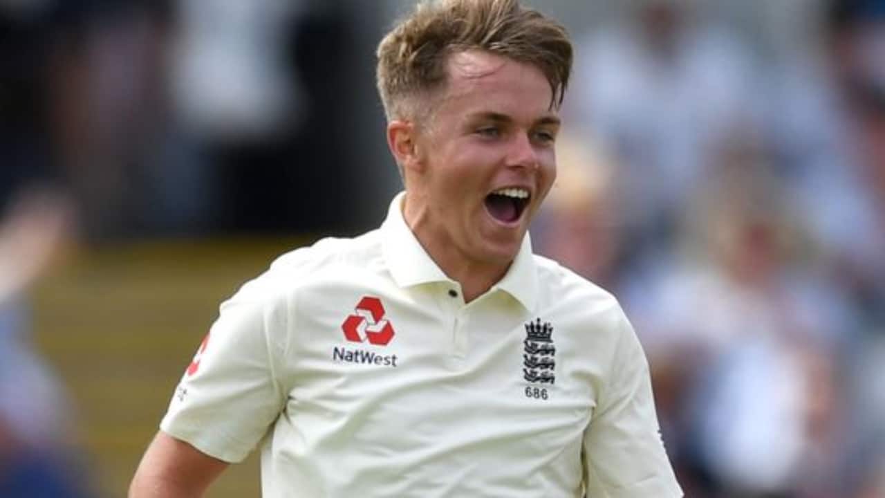 Curran bowling during a Test match