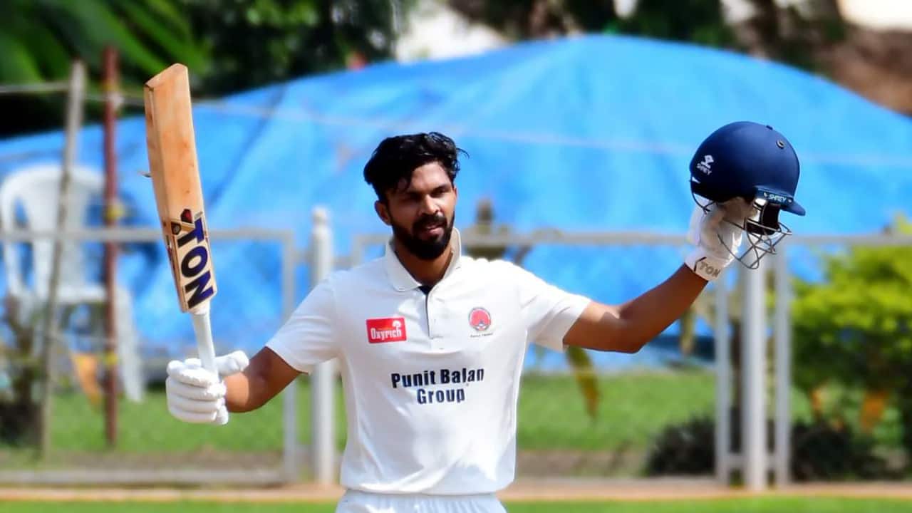 Gaikwad scoring a Test century
