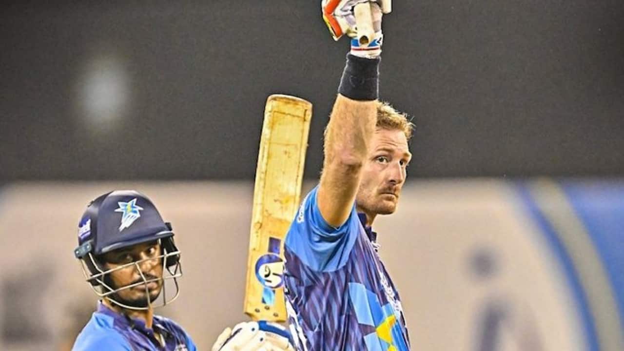 Guptill batting during a LLC match