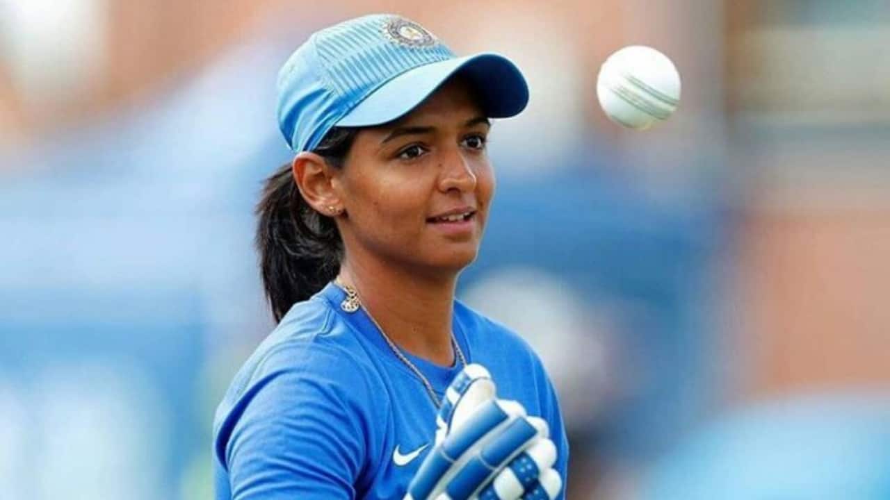 Harmanpreet training ahead of a match
