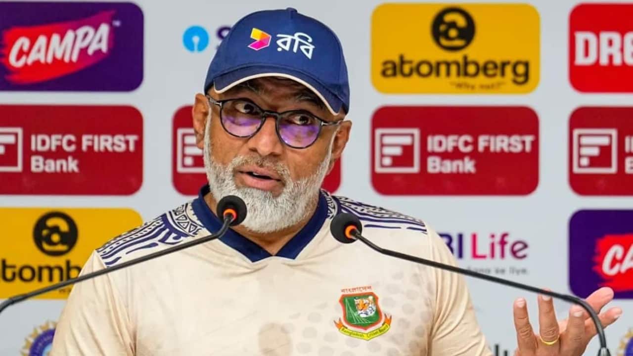 Hathurusinghe speaking during a press-conference
