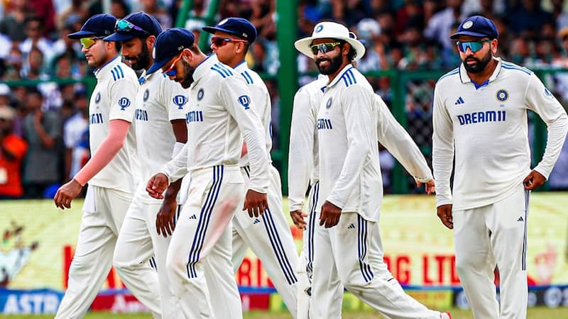 Indian team during the Test match against Bangladesh