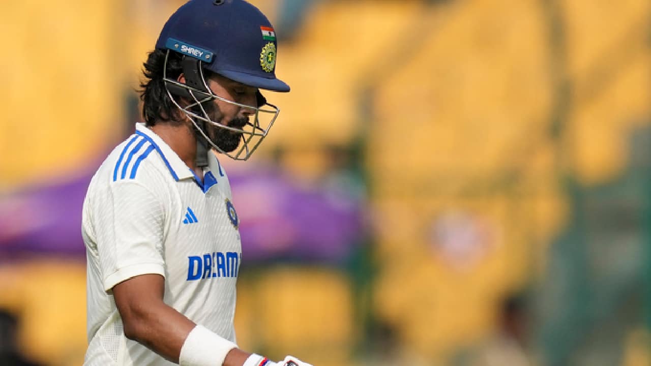 KL Rahul batting during a Test match