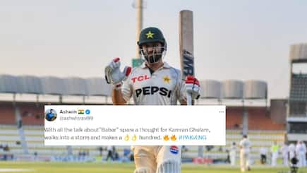 Babar azam and ravichandran Ashwin reacts on Kamran Ghulam Century